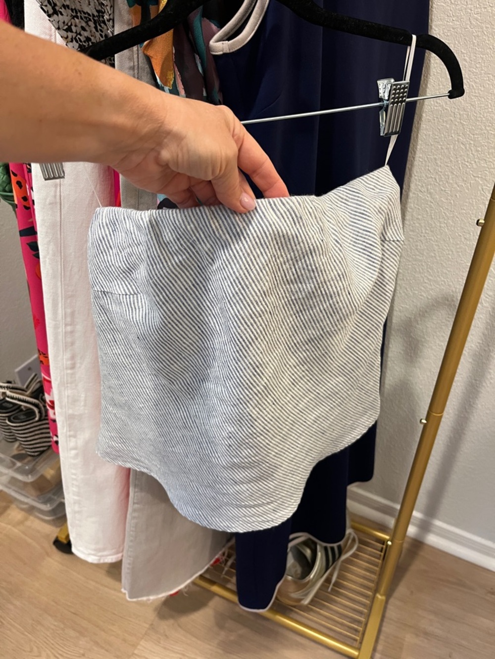 100% European Linen Strapless Top by Quince